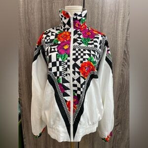 LILYS of Beverly Hills amazing Vintage 80s Windbreaker Jacket. Size L
